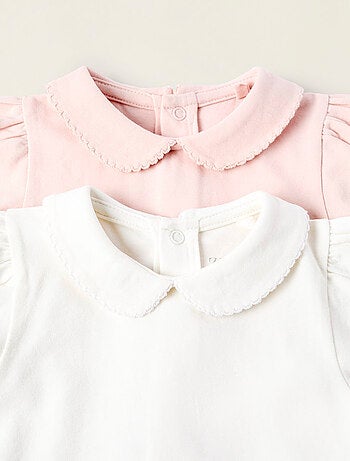 Confezione da 2 body con colletto peter pan