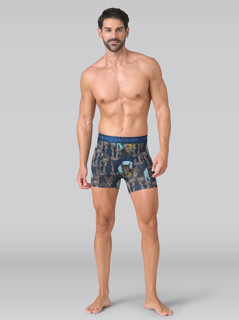 Confezione da 2 boxer Muchachomalo Blu Nero - Kiabi