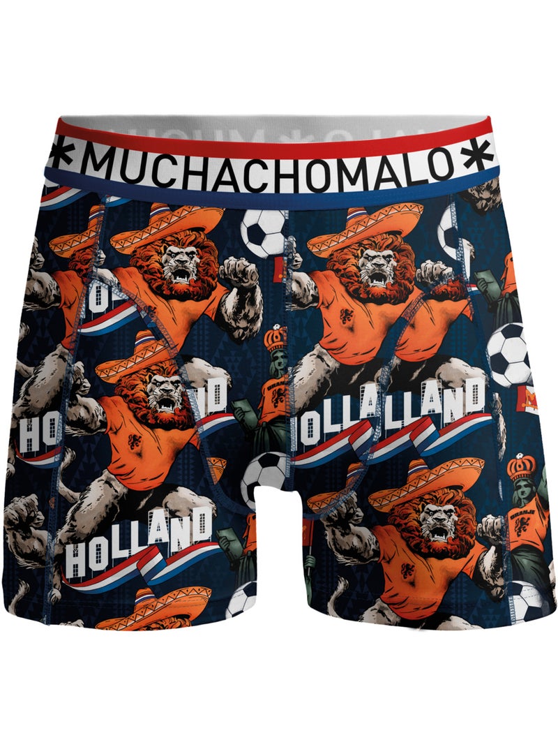 Confezione da 2 boxer Muchachomalo Nero Arancione Nero - Kiabi