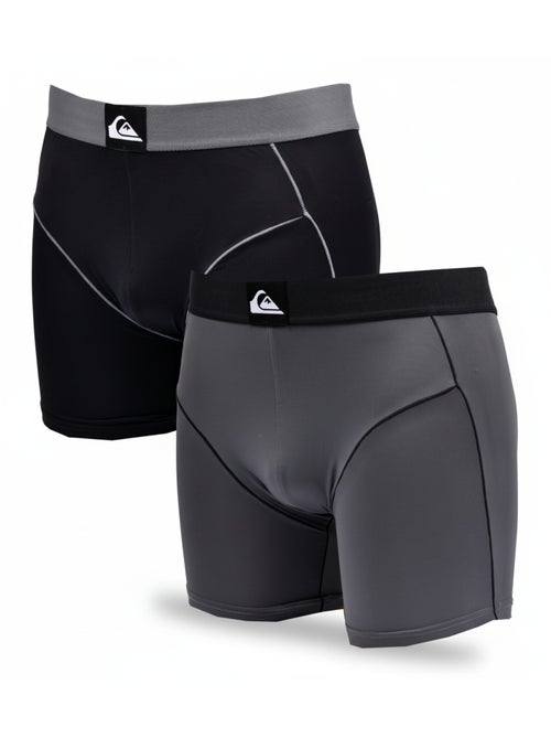 Confezione da 2 Boxer Uomo Microfibra Sport QUIKSILVER - Kiabi Confezione da 2 Boxer Uomo Microfibra Sport QUIKSILVER - Kiabi