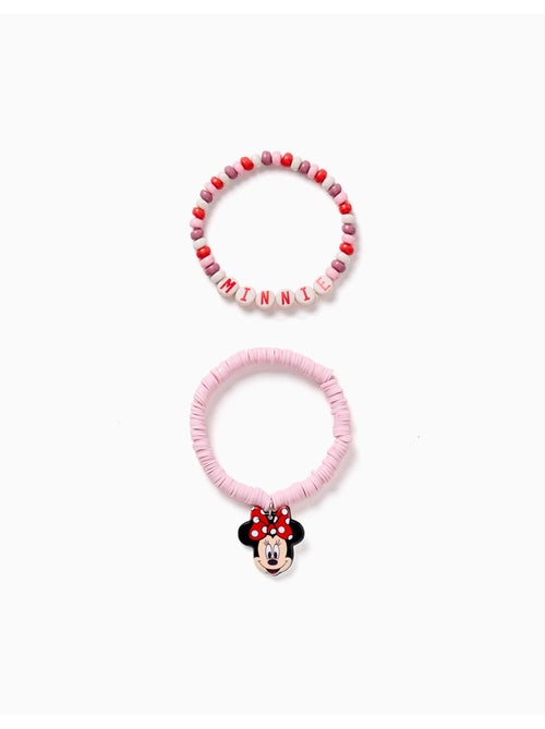 Confezione da 2 braccialetti con perline e minnie - Kiabi