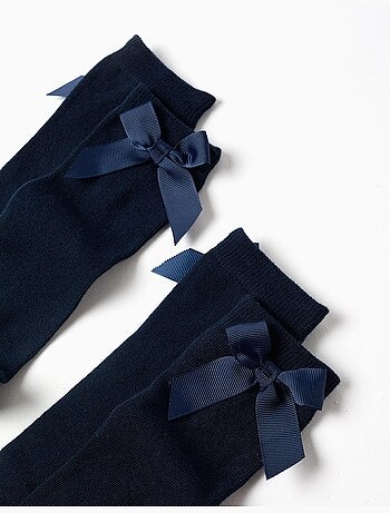 Confezione da 2 calze al ginocchio con fiocco