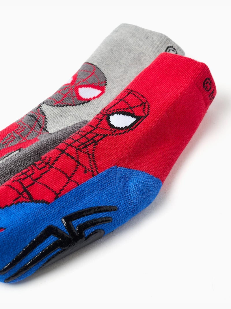 Confezione da 2 calze spesse antiscivolo con stampa spider-man Multicolore - Kiabi