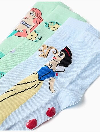 Confezione da 2 calzini antiscivolo con stampa principesse