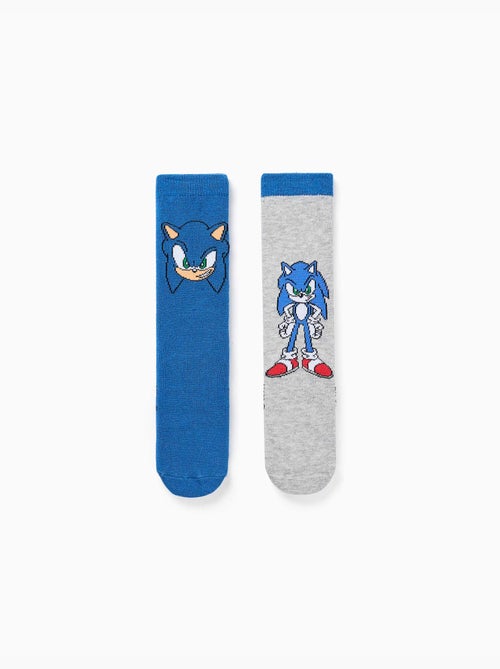 Confezione da 2 calzini antiscivolo con stampe di Sonic - Kiabi Confezione da 2 calzini antiscivolo con stampe di Sonic - Kiabi
