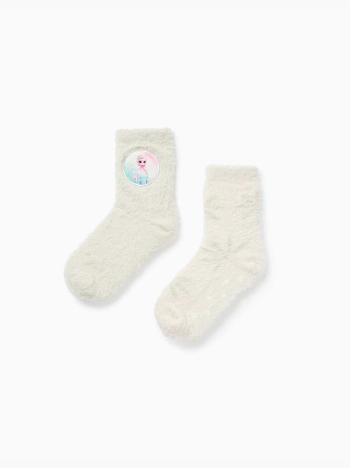 Confezione da 2 calzini antiscivolo in peluche con Elsa - Kiabi