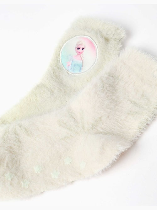 Confezione da 2 calzini antiscivolo in peluche con Elsa - Kiabi