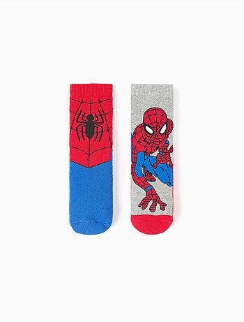 Confezione da 2 calzini antiscivolo in spugna con spider-man