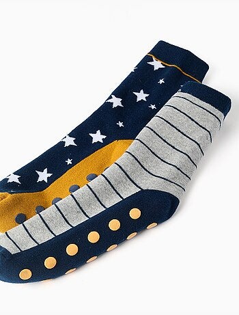 Confezione da 2 calzini spessi antiscivolo con motivi