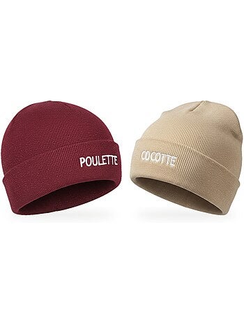 Confezione da 2 cappelli donna lurex brillante ricamo messaggio ozabi