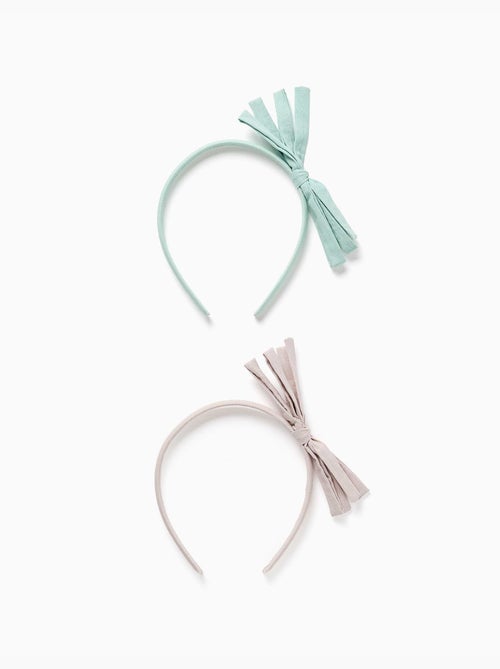Confezione da 2 cerchietti sottili con fiocchi - Kiabi Confezione da 2 cerchietti sottili con fiocchi - Kiabi
