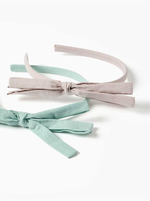 Confezione da 2 cerchietti sottili con fiocchi - Kiabi Confezione da 2 cerchietti sottili con fiocchi - Kiabi