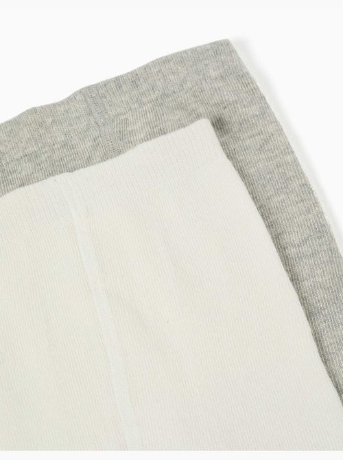 Confezione da 2 collant con pois/maglia a treccia - Kiabi