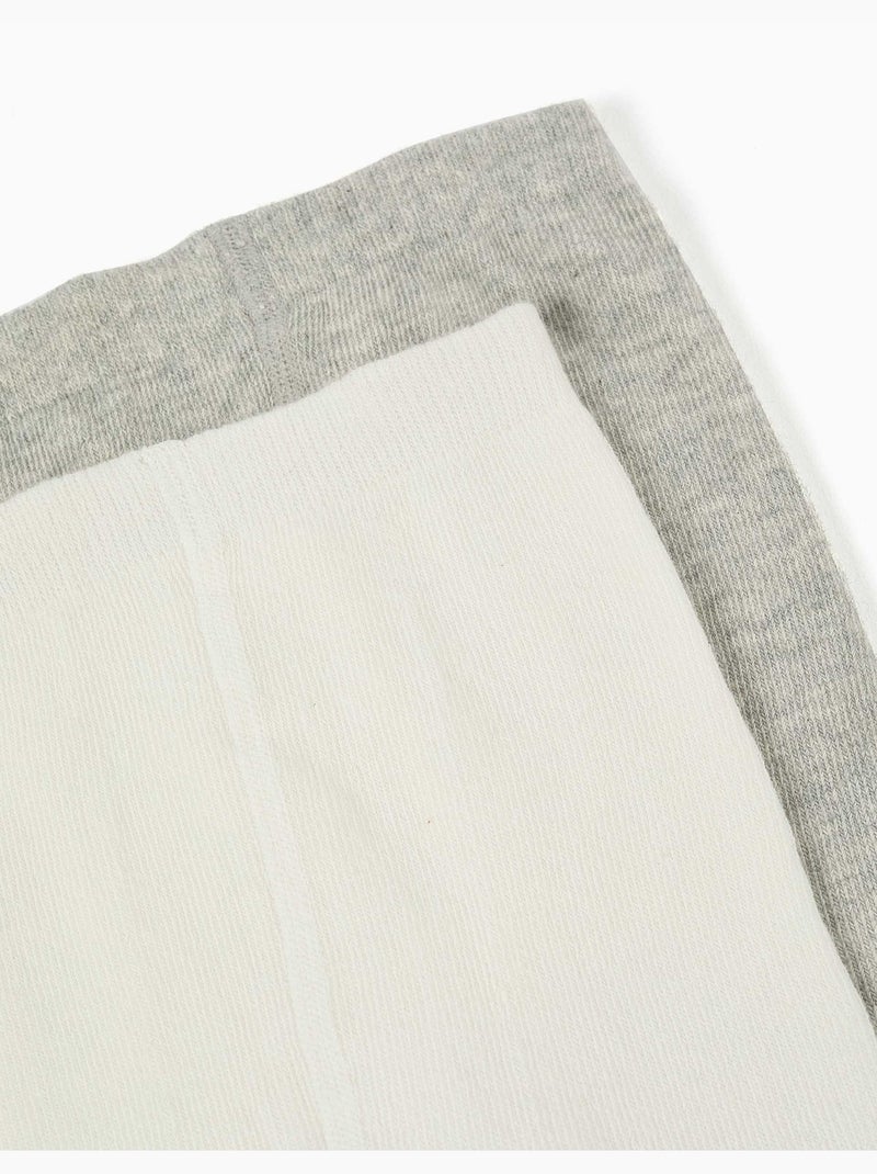 Confezione da 2 collant con pois/maglia a treccia Multicolore - Kiabi