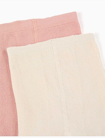 Confezione da 2 collant in maglia liscio/a traforo