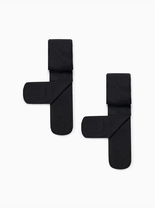 Confezione da 2 collant in microfibra 40den - Kiabi
