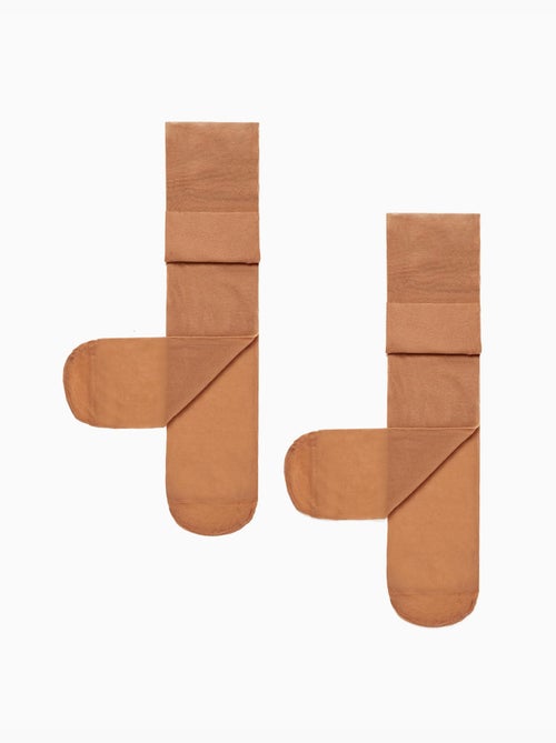 Confezione da 2 collant in microfibra - Kiabi