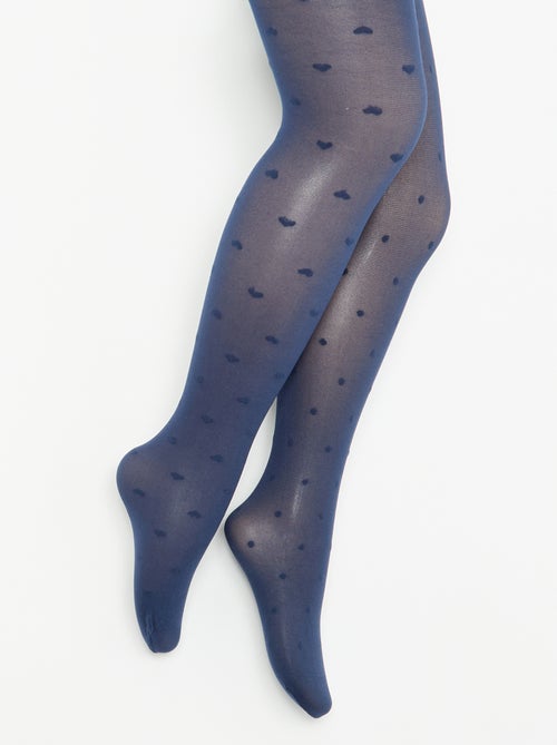 Confezione da 2 collant leggeri stampati - Kiabi