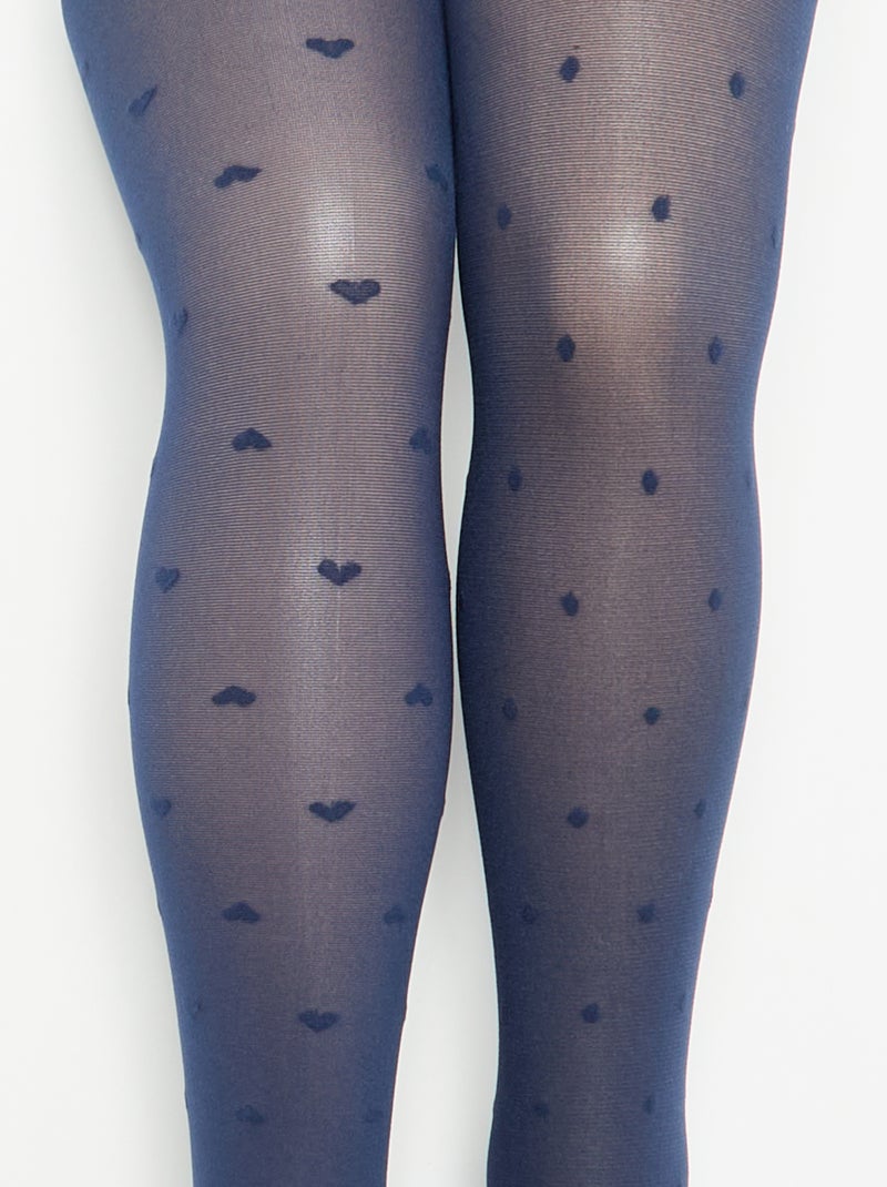 Confezione da 2 collant leggeri stampati Blu - Kiabi