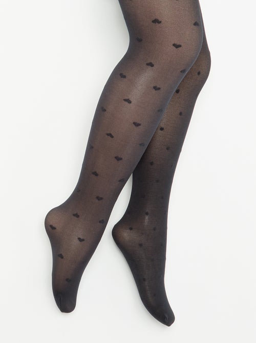 Confezione da 2 collant leggeri stampati - Kiabi