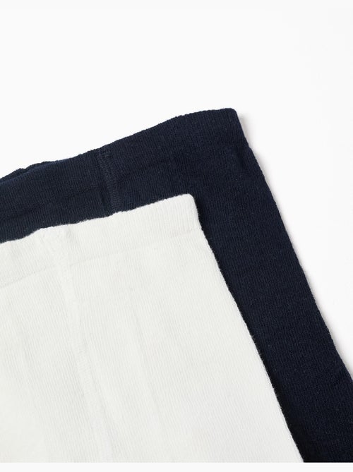 Confezione da 2 collant lisci/con motivo - Kiabi