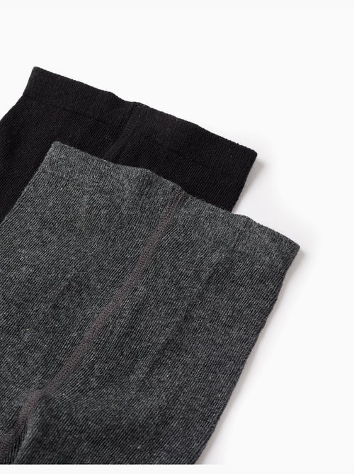 Confezione da 2 collant lisci/rhombus - Kiabi