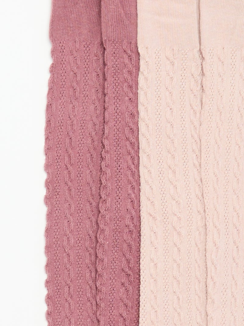 Confezione da 2 collant Rosa - Kiabi
