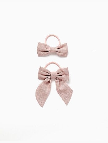 Confezione da 2 elastici per capelli con fiocchi