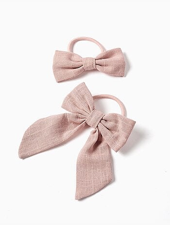 Confezione da 2 elastici per capelli con fiocchi