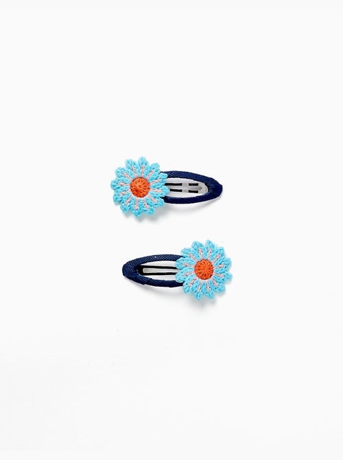 Confezione da 2 fermagli per capelli con fiori all'uncinetto - Kiabi Confezione da 2 fermagli per capelli con fiori all'uncinetto - Kiabi
