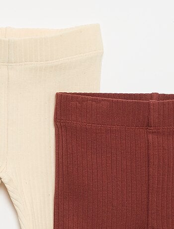 Confezione da 2 leggings a costine