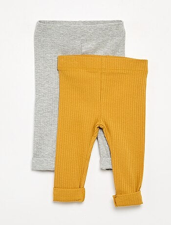 Confezione da 2 leggings a costine