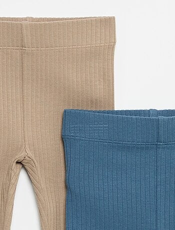 Confezione da 2 leggings a costine