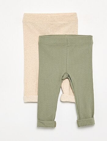 Confezione da 2 leggings a costine