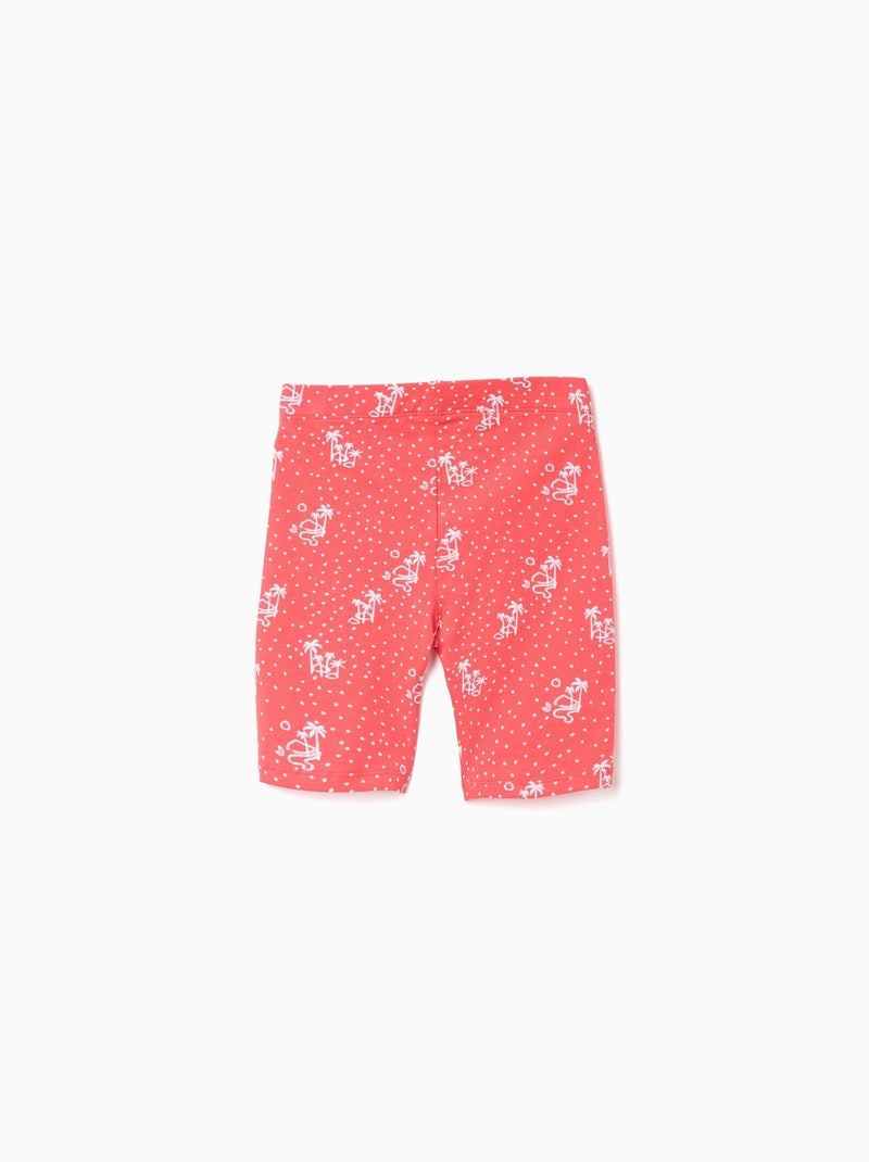 Confezione da 2 leggings corti lisci e stampati Rosa - Kiabi