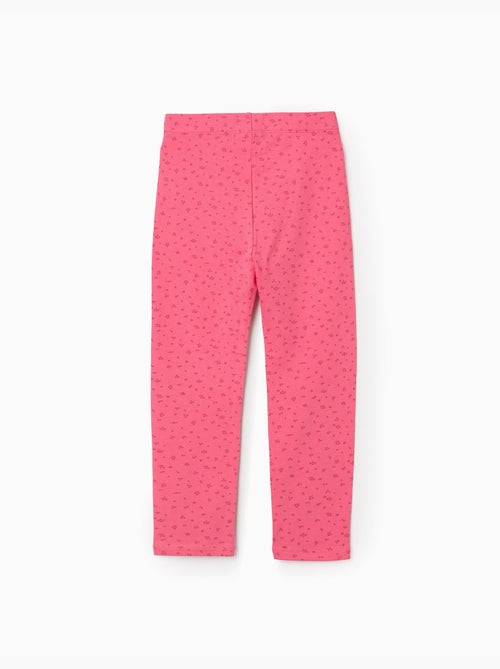 Confezione da 2 leggings lisci/floral - Kiabi