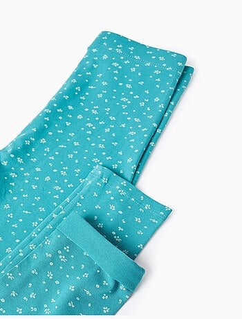 Confezione da 2 leggings lisci/floral