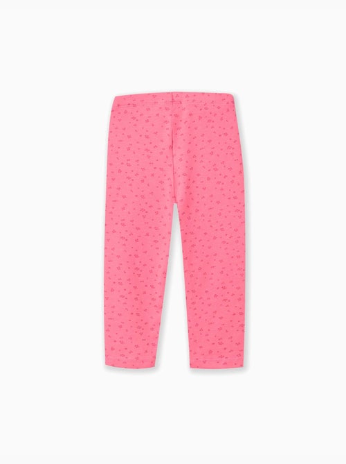 Confezione da 2 leggings lisci/floreali - Kiabi