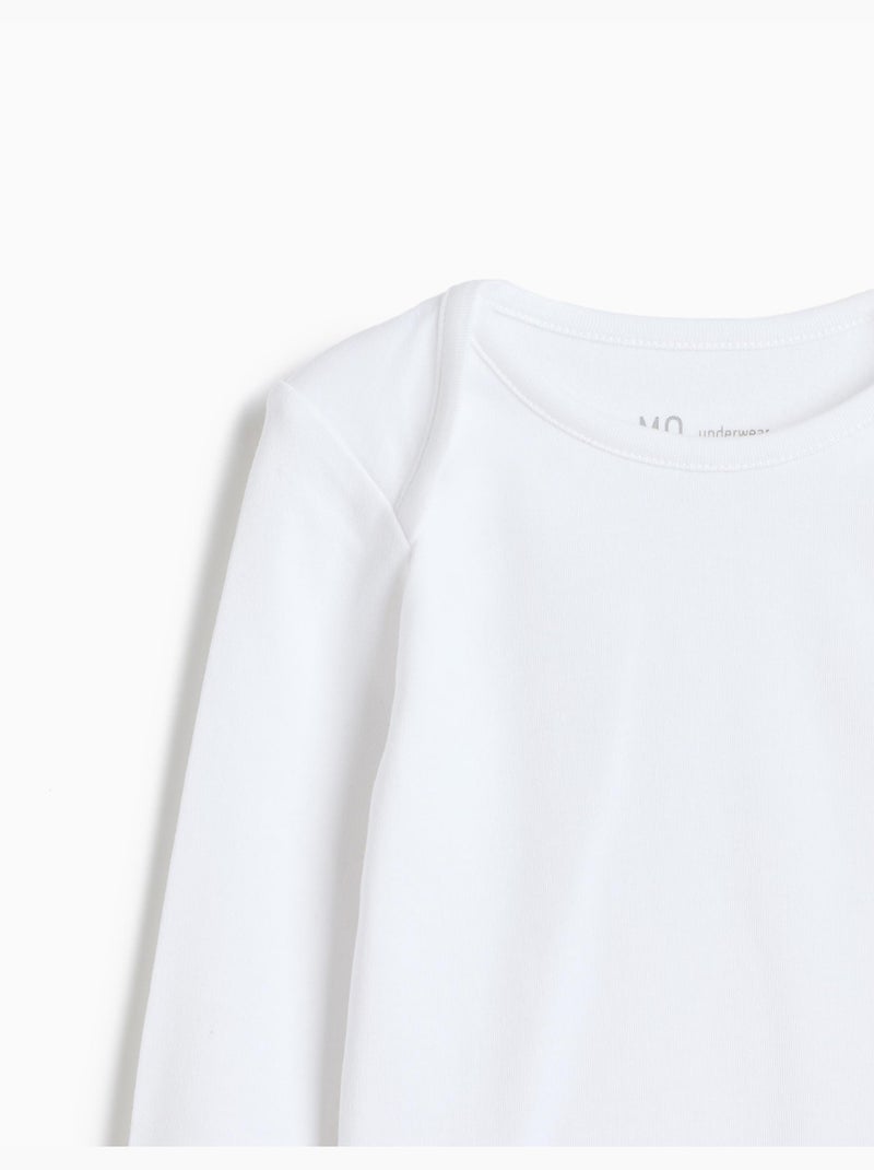 Confezione da 2 maglie in interlock, mo fashion Bianco - Kiabi