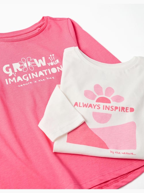 Confezione da 2 Maglietta a manica lunga con stampe - Kiabi