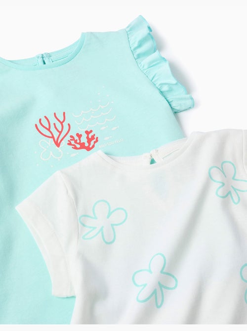Confezione da 2 magliette in cotone con stampe estive - Kiabi