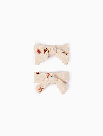 Confezione da 2 mollette per capelli con fiocchi floreali