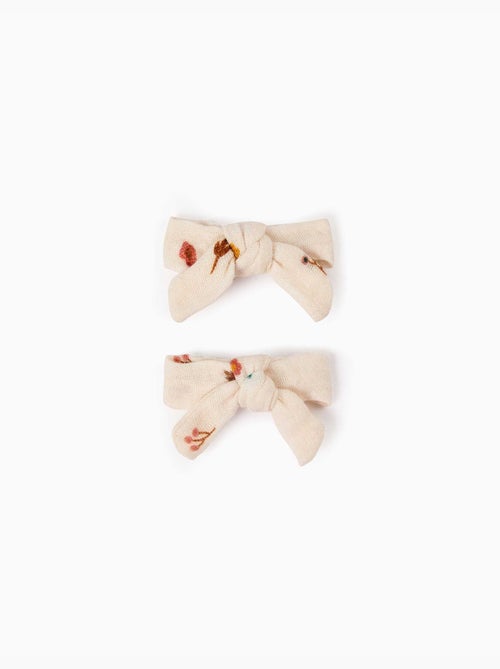 Confezione da 2 mollette per capelli con fiocchi floreali - Kiabi