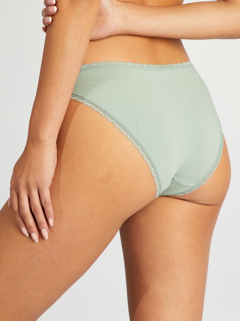 Confezione da 2 mutandine in cotone VERDE - Kiabi