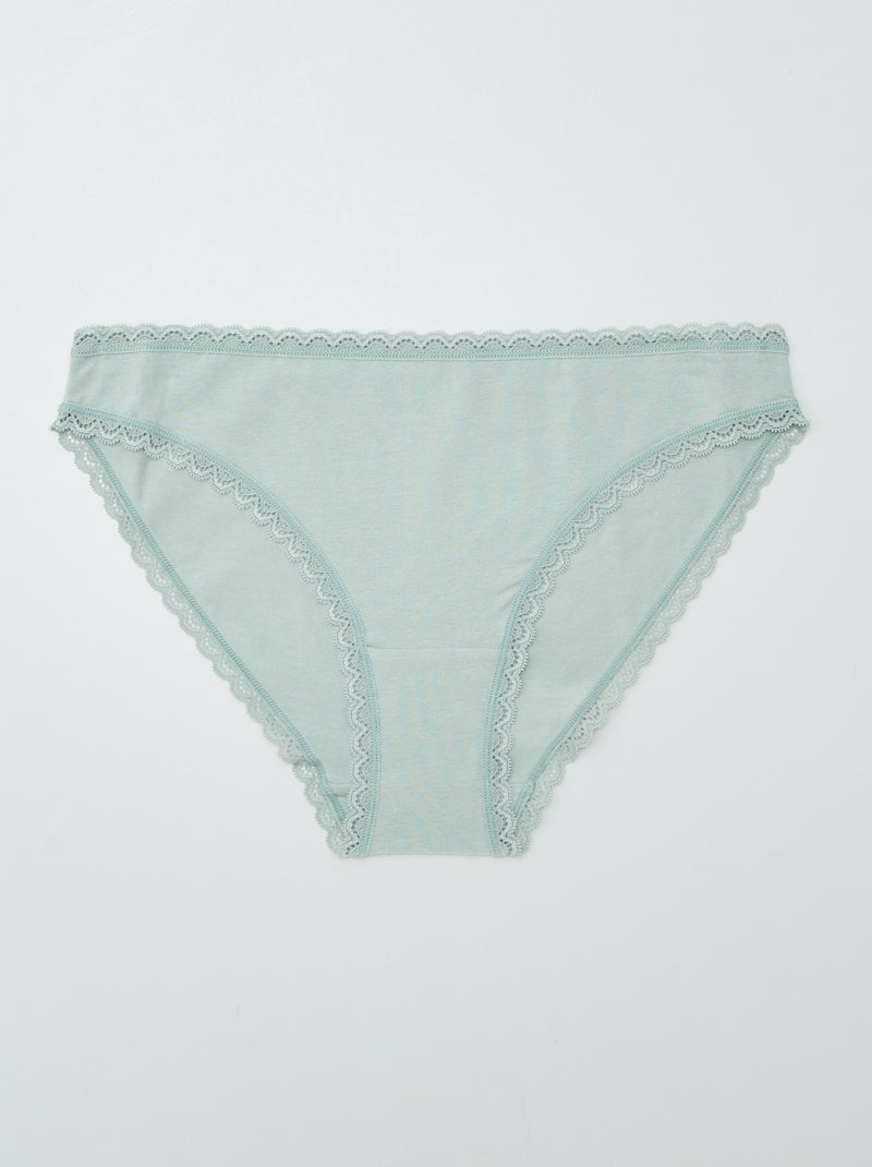 Confezione da 2 mutandine in cotone VERDE - Kiabi