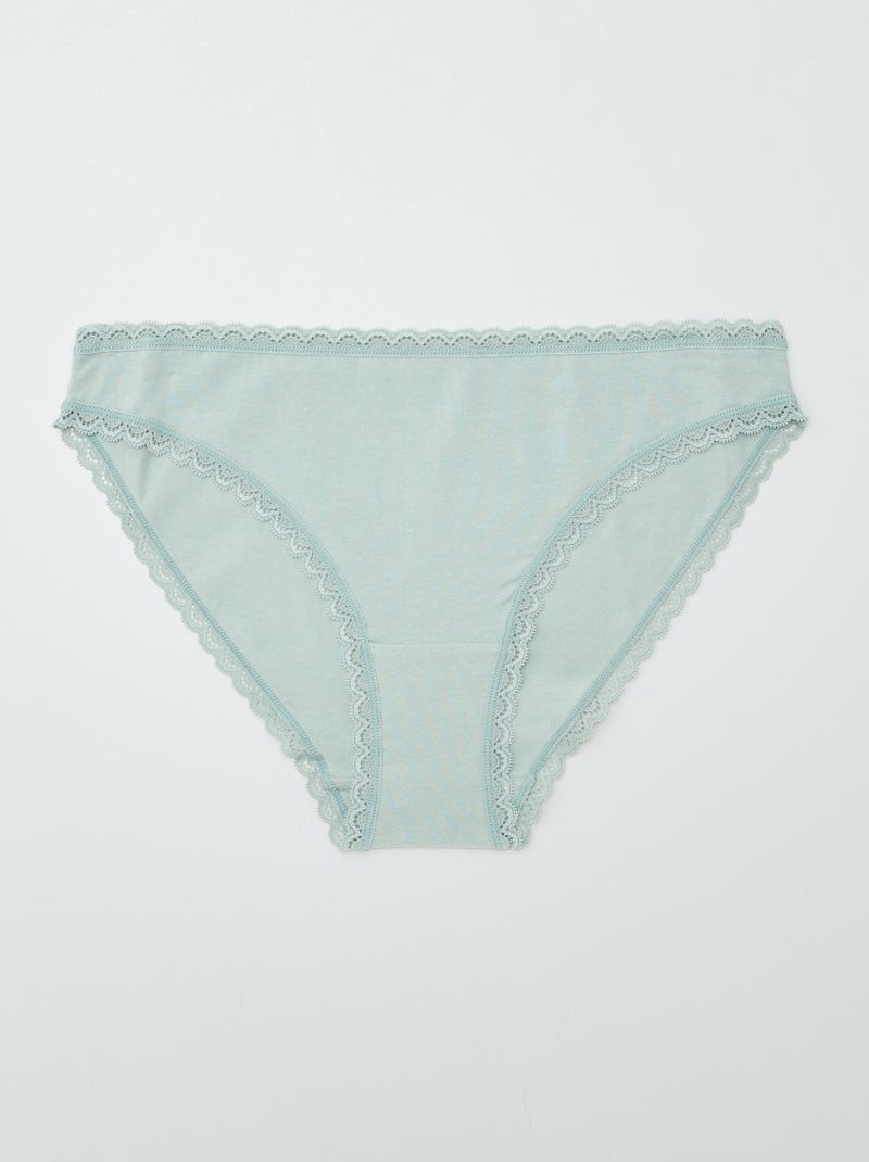 Confezione da 2 mutandine in cotone VERDE - Kiabi