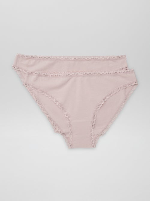 Confezione da 2 mutandine in cotone - Kiabi