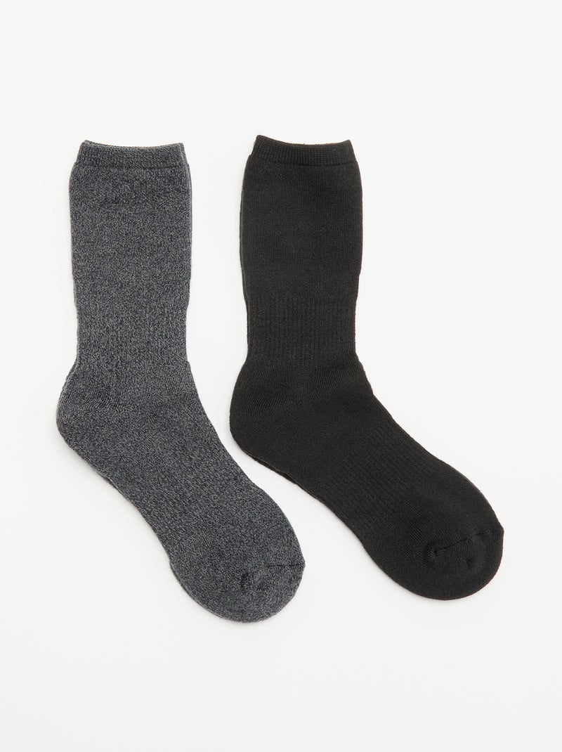 Confezione da 2 paia di calze termiche Nero - Kiabi