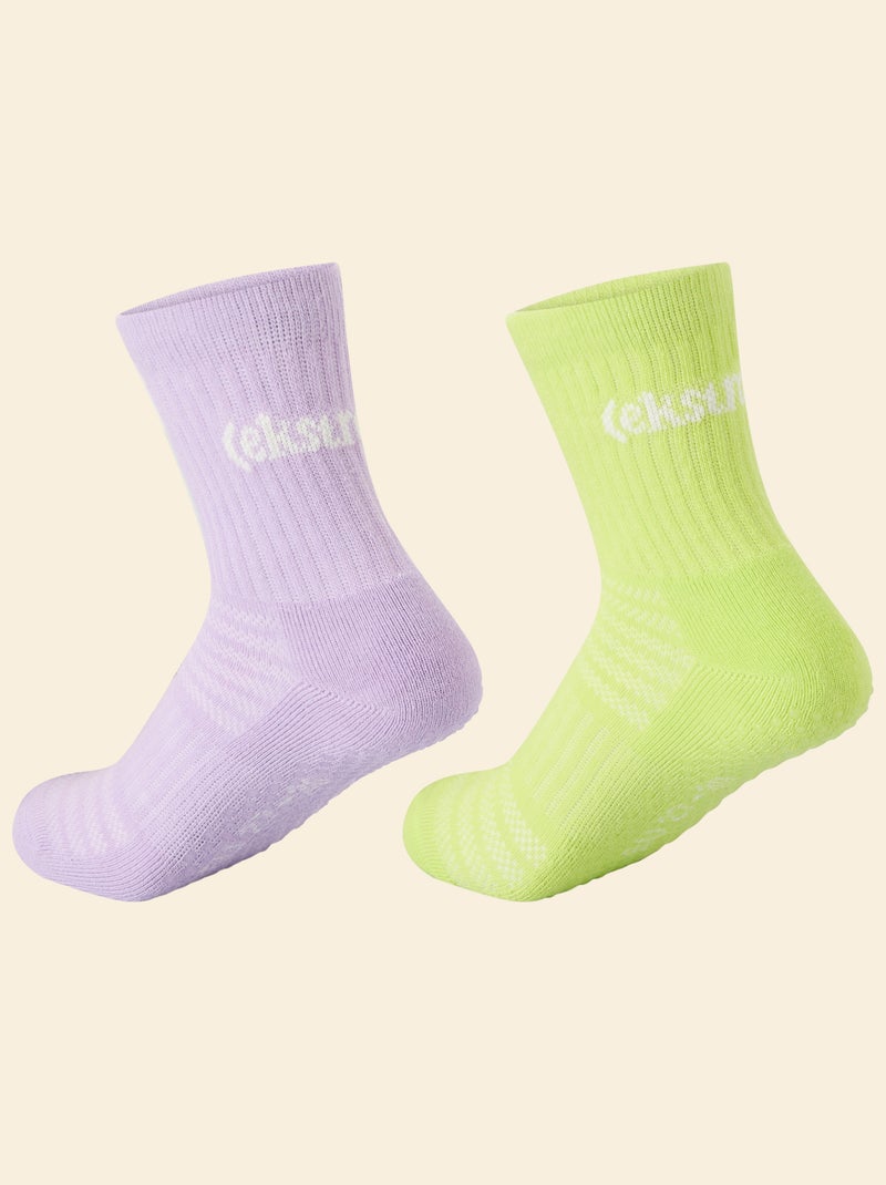 Confezione da 2 paia di calzini antiscivolo - (ekstract) Viola - Kiabi