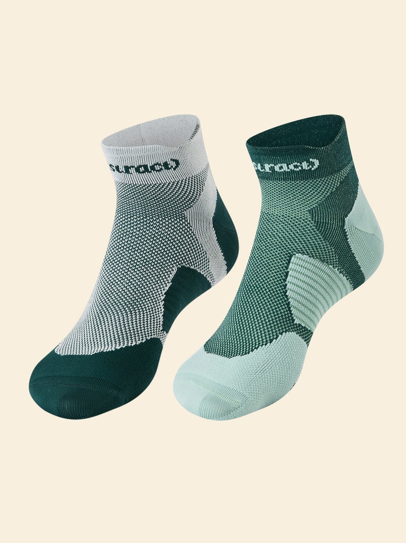 Confezione da 2 paia di calzini compressivi in cotone (ekstract) Verde - Kiabi